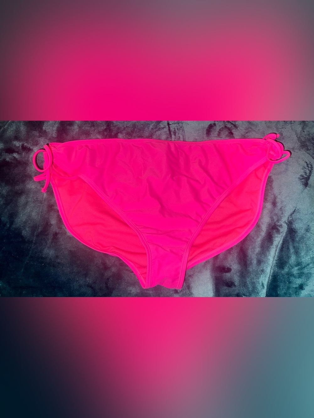 Neon Pink Tie-Side Bikini Bottoms for Women